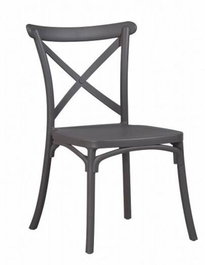 DKD Home Decor Silla Crossback Negra Apilable