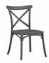 DKD Home Decor Silla Crossback Negra Apilable