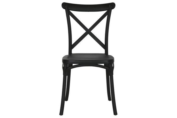 DKD Home Decor Silla Crossback Negra Apilable