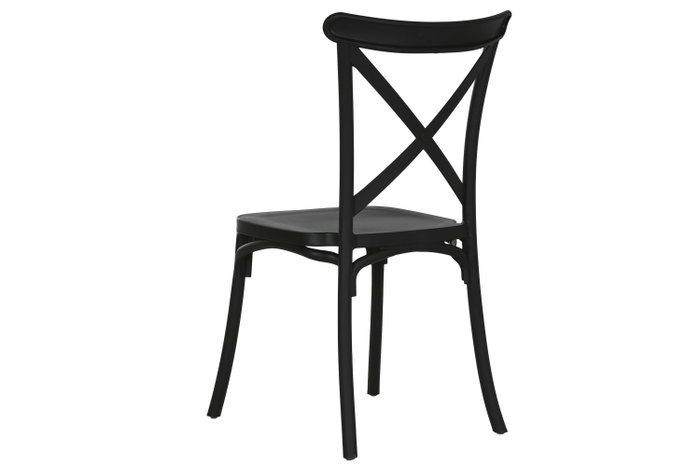 DKD Home Decor Silla Crossback Negra Apilable