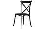 DKD Home Decor Silla Crossback Negra Apilable