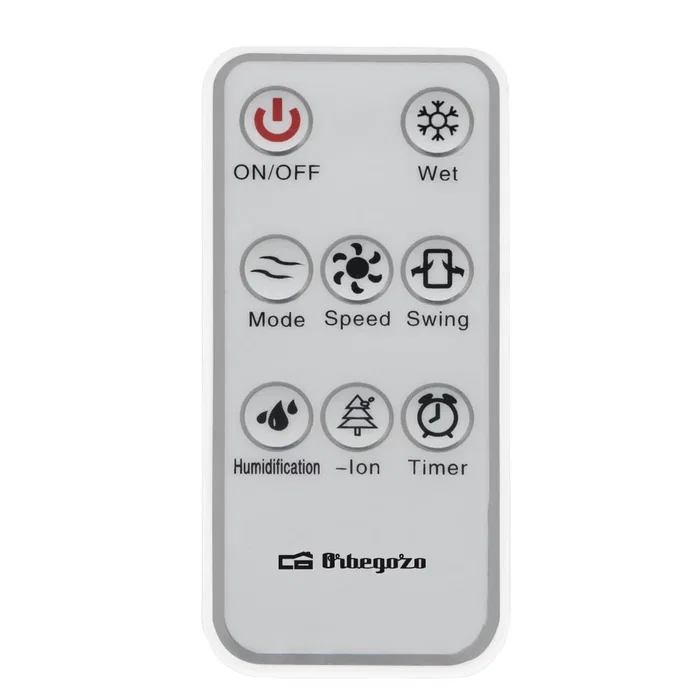 Orbegozo AIR 52 Climatizador Evaporativo Móvil, 3 en 1 (Climatizador, Humidificador, Purificador) 65W, 3 Velocidades, Mando a Distancia, Depósito 10L