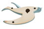 DKD Home Decor Decoración de Pared de Porcelana Golondrina Surtida
