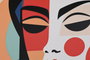 DKD Home Decor Cuadro Aluminio Mujer Abstracto Surtido de 2 Unidades