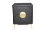 DKD Home Decor Mesita De Noche Oriental Negro Dorado 40 x 50 x 40 cm