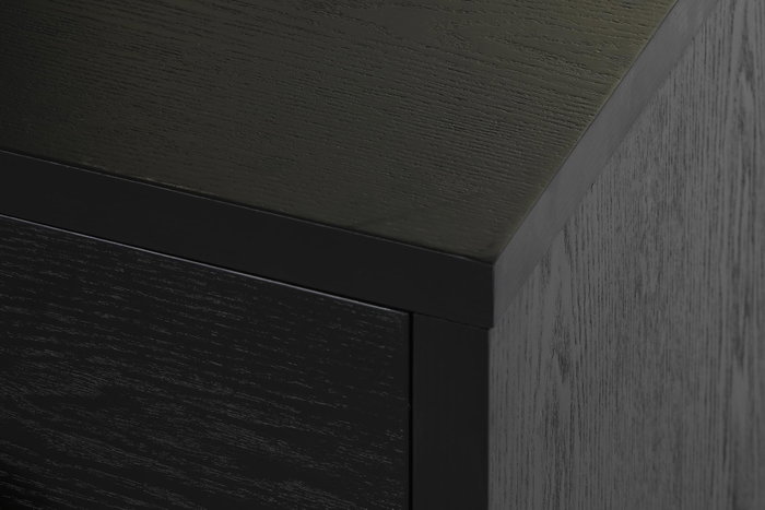DKD Home Decor Mesita De Noche Oriental Negro Dorado 40 x 50 x 40 cm