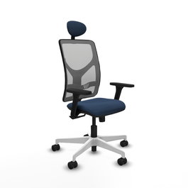 PIQUERAS Y CRESPO Silla de oficina Motilla con Mecanismo Sincro, Azul marino y Gris