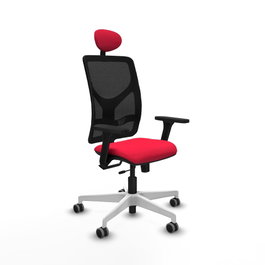 PIQUERAS Y CRESPO Silla de oficina Motilla Rojo/Negro con mecanismo Sincro/Traslack