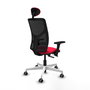 PIQUERAS Y CRESPO Silla de oficina Motilla Rojo/Negro con mecanismo Sincro/Traslack