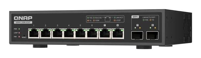 QNAP QSW-L3208-2C6T Switch Gestionado de 10 puertos QNAP QSW-L3208-2C6T Switch Gestionado de 10 puertos