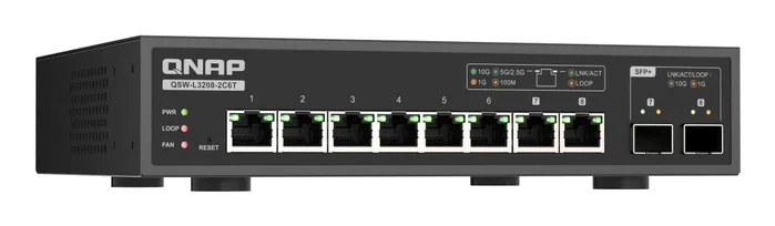 QNAP QSW-L3208-2C6T Switch Gestionado de 10 puertos QNAP QSW-L3208-2C6T Switch Gestionado de 10 puertos