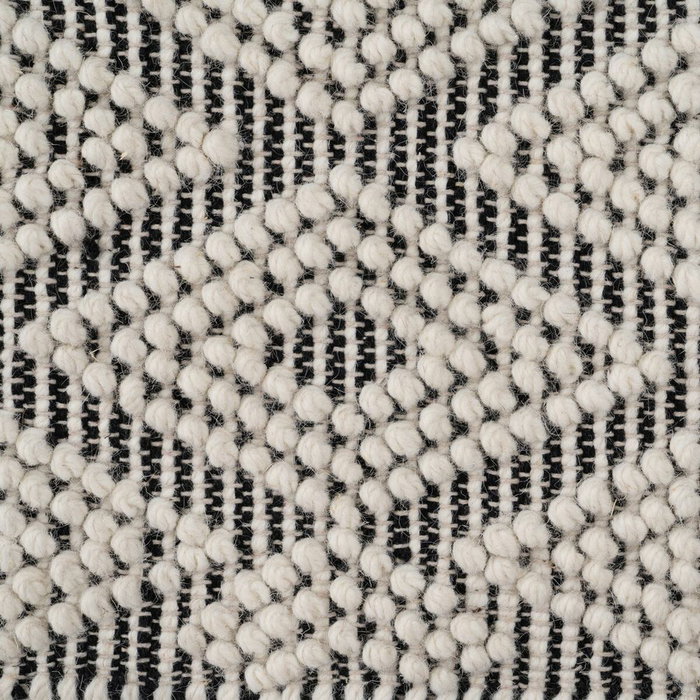 Ixia Alfombra Decorativa Tejida Blanco-Negro 160 x 230 cm