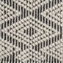 Ixia Alfombra Decorativa Tejida Blanco-Negro 160 x 230 cm