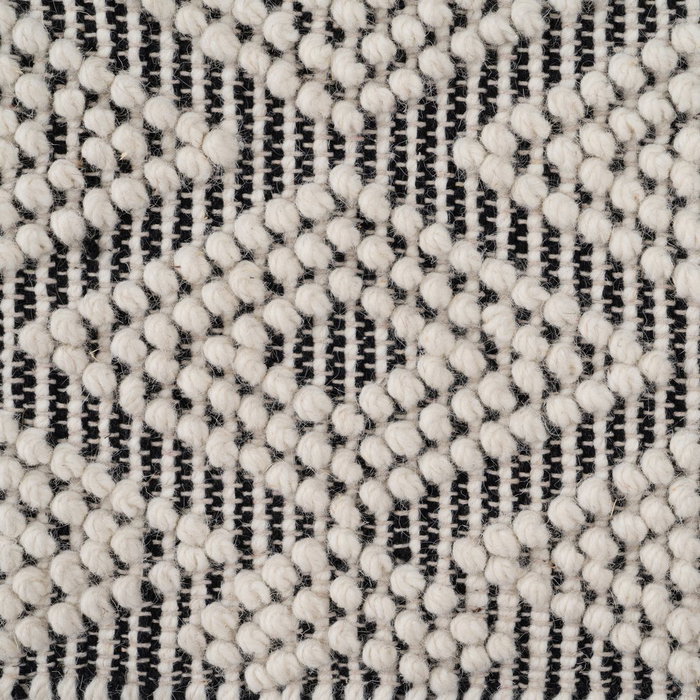 Alfombra Blanco-Negro Tejido Decoración 160 X 230 cm