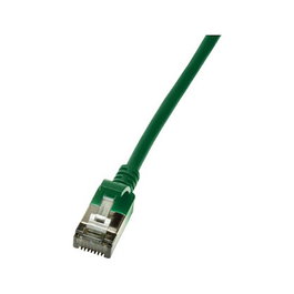 LogiLink Patch cable Cat.6A TPE SlimLine verde 1,0m