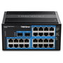 TRENDnet TI-G262 Switch Industrial con Montaje en Riel DIN, 24 Puertos Gigabit Ethernet + 2 SFP, 52 Gbps, -40 a 75 grados C