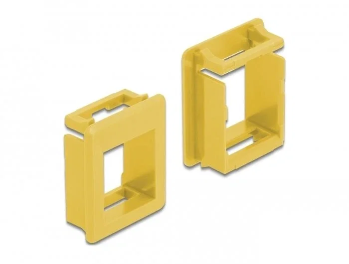 DeLOCK Soporte Keystone para carcasas, 4 unidades, Amarillo
