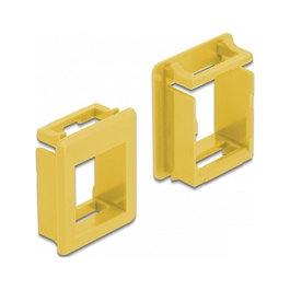 DeLOCK Soporte Keystone para carcasas, 4 unidades, Amarillo