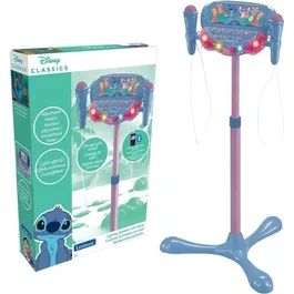 Lexibook Micrófono Karaoke Stitch Disney con 2 micrófonos y altavoz Bluetooth