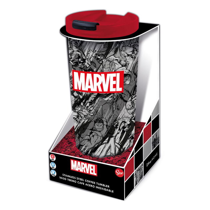 Marvel Termo de Viaje Acero Inoxidable Marvel Pattern Marvel Termo de Viaje Acero Inoxidable Marvel Pattern