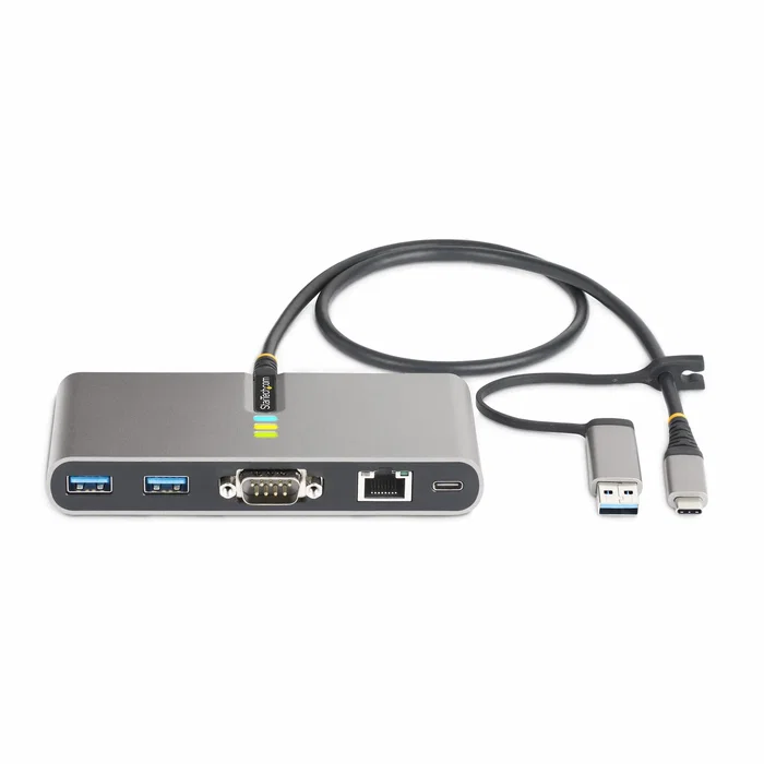 StarTech Hub USB-C a USB-A con Ethernet Gigabit y RS232