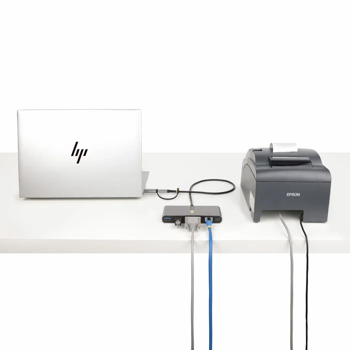 StarTech Hub USB-C a USB-A con Ethernet Gigabit y RS232