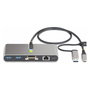 StarTech.com Hub USB-C con 2 puertos USB-A, Ethernet Gigabit y RS232 Gris