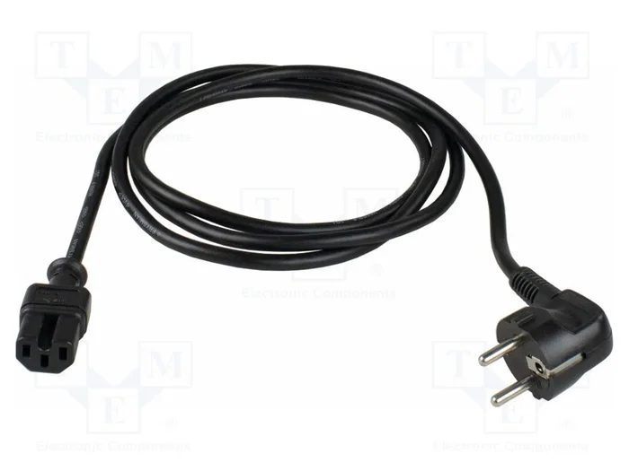 AS SCHWABE Cable de alimentación H05RR-F 3G1mm2 Negro 2m AS SCHWABE Cable de alimentación H05RR-F 3G1mm2 Negro 2m