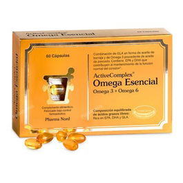 Pharma Nord Activecomplex Omega Esencial 60 Perlas Ácidos Grasos Omega 3 y Omega 6 Aceite de Pescado Borraja