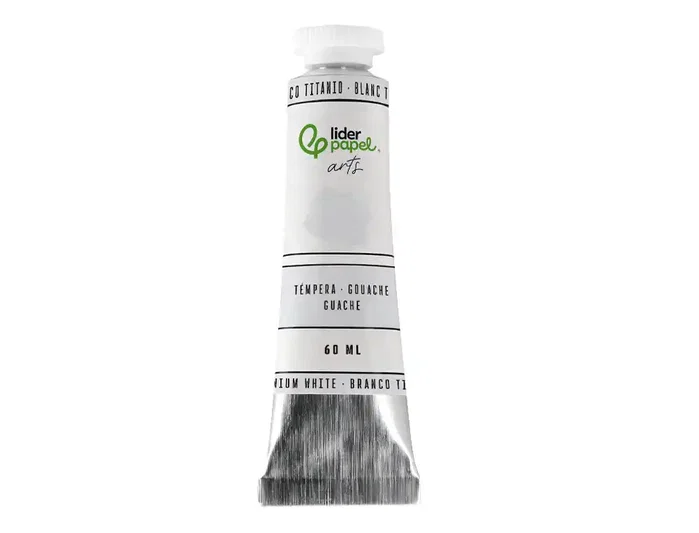 Liderpapel Tempera gouache tubo de aluminio de 60 ml blanco titanio Liderpapel Tempera gouache tubo de aluminio de 60 ml blanco titanio