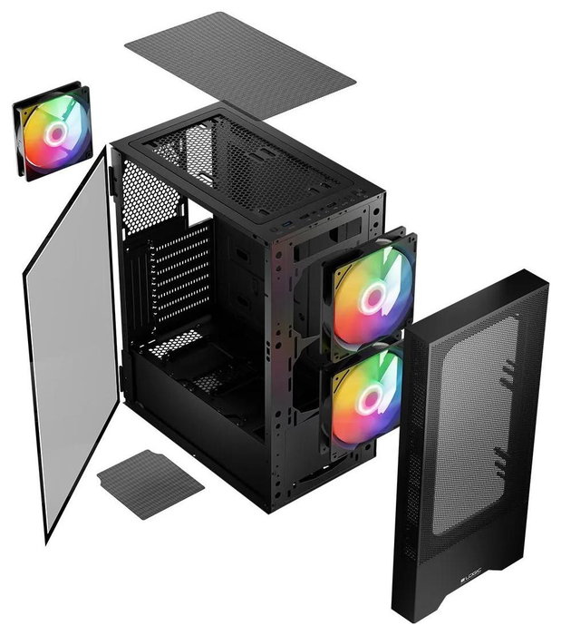 Logic Arya ARGB Midi Tower Negra Logic Arya ARGB Midi Tower Negra