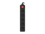Lanberg Regleta 5 Enchufes Schuko 3m Negro