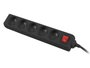 Lanberg Regleta 5 Enchufes Schuko 3m Negro