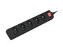 Lanberg Regleta 5 Enchufes Schuko 3m Negro