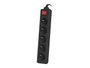 Lanberg Regleta 5 Enchufes Schuko 3m Negro