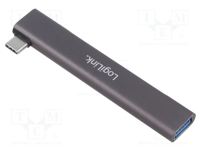 LOGILINK Hub USB 3.2 Gen1 con 4 puertos y conexión USB-C, gris