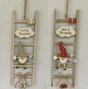 DKD Home Decor Decoración Colgante de Madera Escalera Surtida