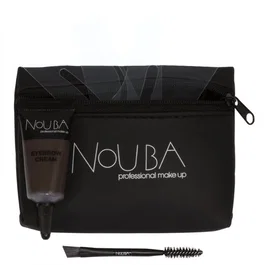 Nouba 25 Set con Gel para Cejas de 7 ml, Cepillo y Neceser Negro