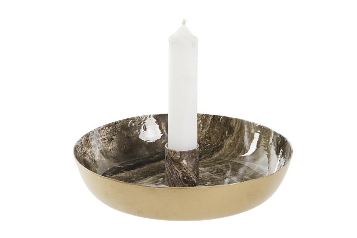 DKD Home Decor Candelabro Moderno Metal Marron Blanco 15 x 3 x 15 cm (4 Unidades) DKD Home Decor Candelabro Moderno Metal Marron Blanco 15 x 3 x 15 cm (4 Unidades)