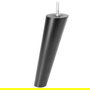 Q&Q Pata Madera Conica Inclinada H150 M8 Negro para Sofá y Muebles