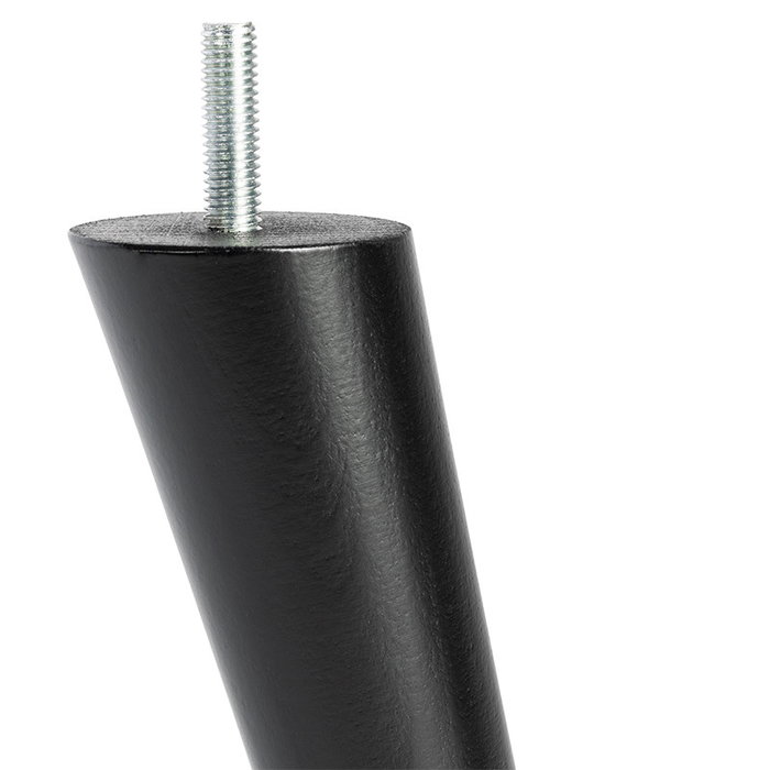 Q&Q Pata Madera Conica Inclinada H150 M8 Negro para Sofá y Muebles Q&Q Pata Madera Conica Inclinada H150 M8 Negro para Sofá y Muebles