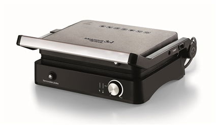 Ariete 1934 Grill Eléctrico MetalGrill 3 en 1 para Bocadillos, Tostadas, Carne a la Parrilla y Pizza