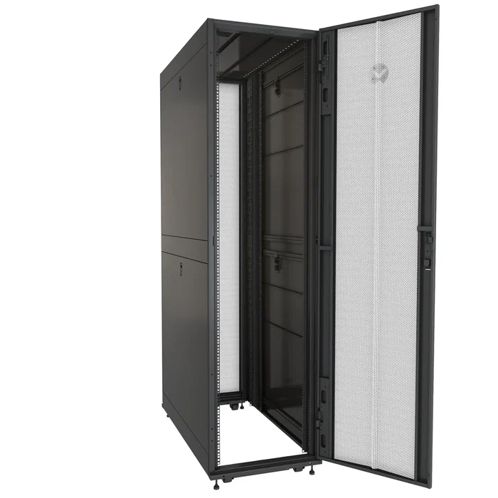 Vertiv VR3307 Armario Rack 48U Independiente 19" Negro RAL 7021 - Puertas Extraíbles, Gestión de Cables, Patas Ajustables