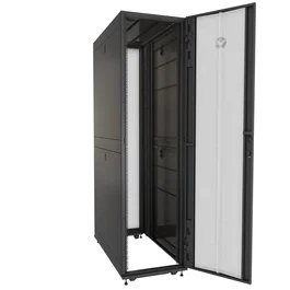 Vertiv VR3307 Armario Rack 48U Independiente 19" Negro RAL 7021 - Puertas Extraíbles, Gestión de Cables, Patas Ajustables