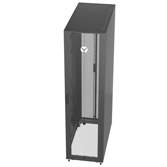 Vertiv VR3307 Armario Rack 48U Independiente 19" Negro RAL 7021 - Puertas Extraíbles, Gestión de Cables, Patas Ajustables
