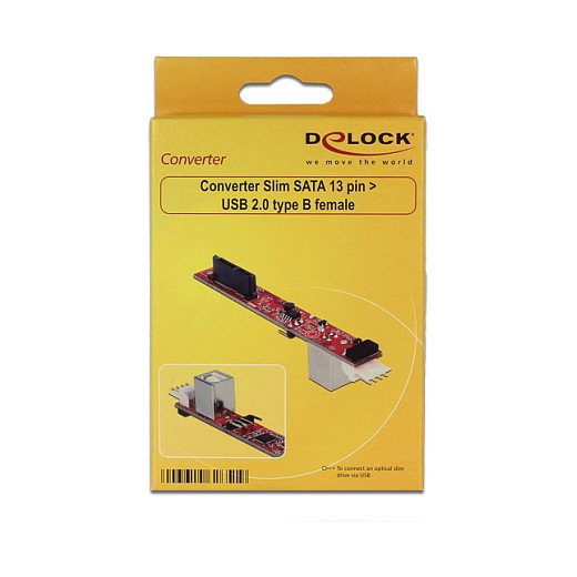 DeLOCK 62651 Convertidor Slim SATA 13 Pin a USB 2.0 Tipo-B