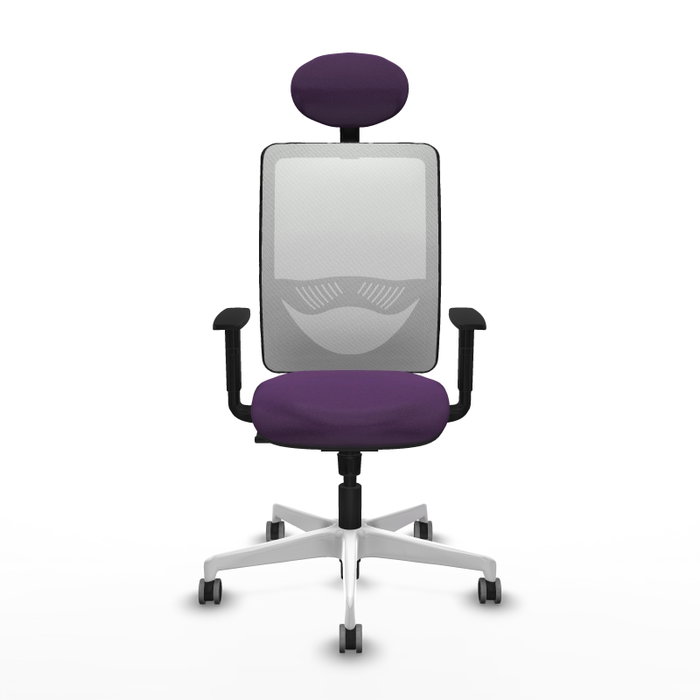 PIQUERAS Y CRESPO Silla de oficina Zulema con mecanismo Sincro, Morado y Blanco