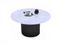 DKD Home Decor Mesa Centro Moderno Blanco Negro Marmol MDF 80 x 42 x 80 cm