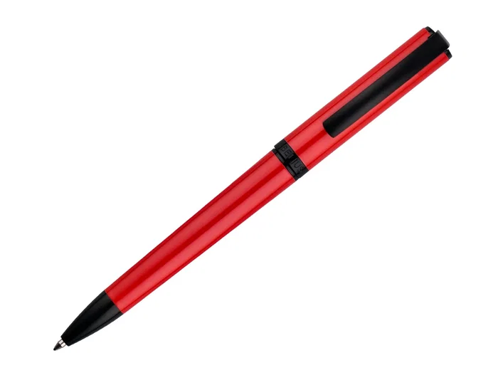 Belius Turbo Boligrafo Aluminio Rojo y Negro Tinta Azul Caja Diseño Caja Magnética 0,8 mm