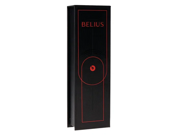 Belius Turbo Boligrafo Aluminio Rojo y Negro Tinta Azul Caja Diseño Caja Magnética 0,8 mm